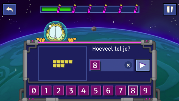 Garfield's Count Me In, game example